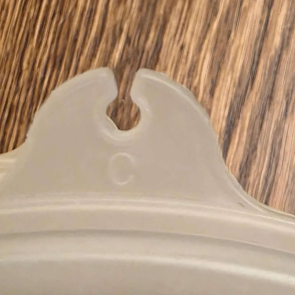 6 Pc Tupperware Vintage Replacement C Lids Sheer‎ White Scalloped Tab 6